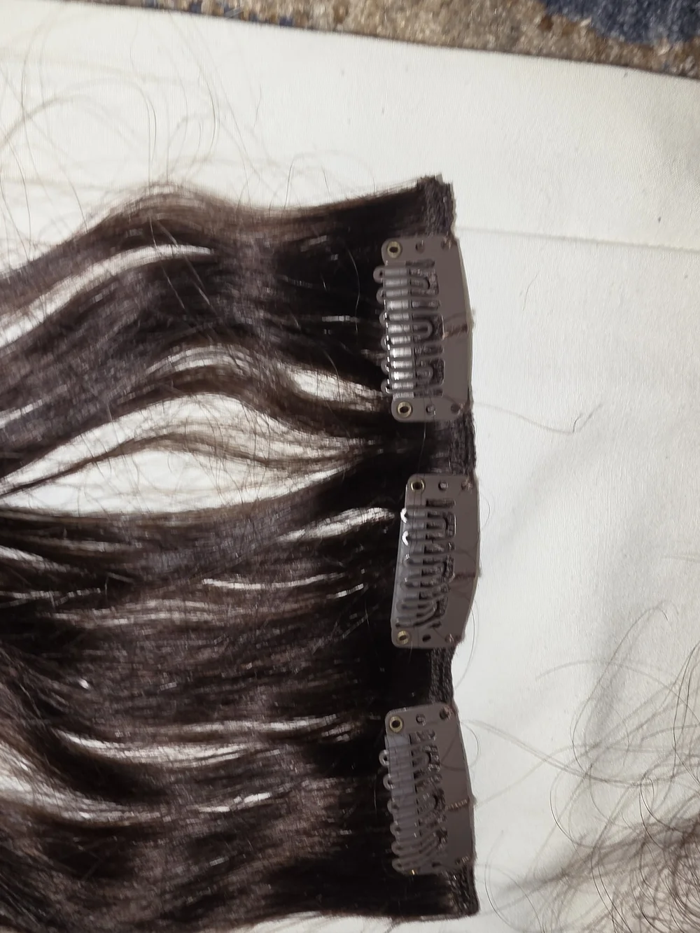 Black/Brown Wavy Clip-In Hair Extensions - 2 FULL SETS! Premium Remy Synthetic
